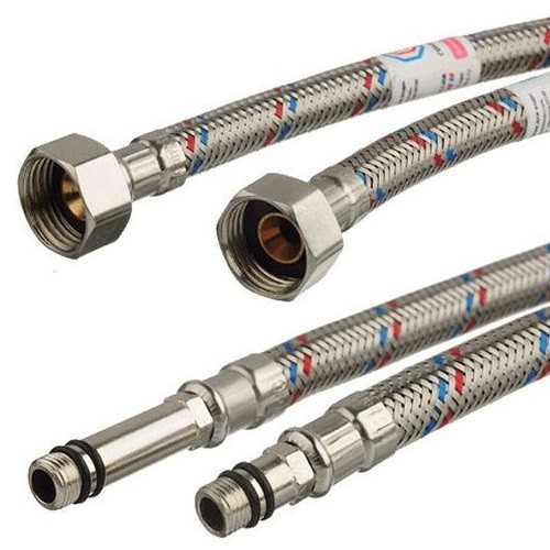 Гибкая подводка для смесителя 50 см ПАРА силикон. оболочке ОПТИМА