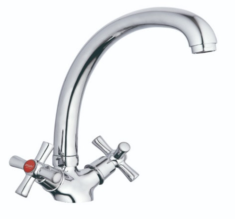 См-ль для кух. мойки с пов. изливом, кер. (1/2) 180°, шпилька TMB-A   (DMT4-B)