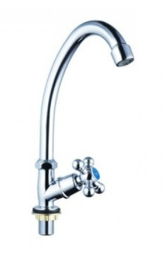 Моно-см-ль для умывальника / мойки, кер. (1/2) 180°, гайка (УП. 3 шт.) TZF-605 (DMX14-A605)