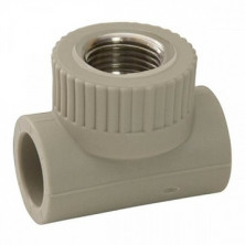 Тройник  комбинированный ПП 25x1/2"x25 В/Р FV-Plast СЕРЫЙ