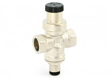 UNIFITT Редуктор давления 1/2"В 1-4 бар PN15 COMPACT с отверстием под радиальный манометр 1/4 никел.