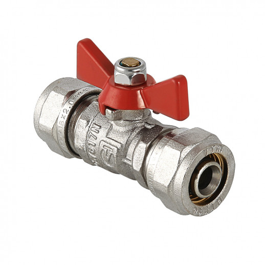 VALTEC Кран шаровый цанга 16 мм баб. для МП труб (VT.343.N.1616)