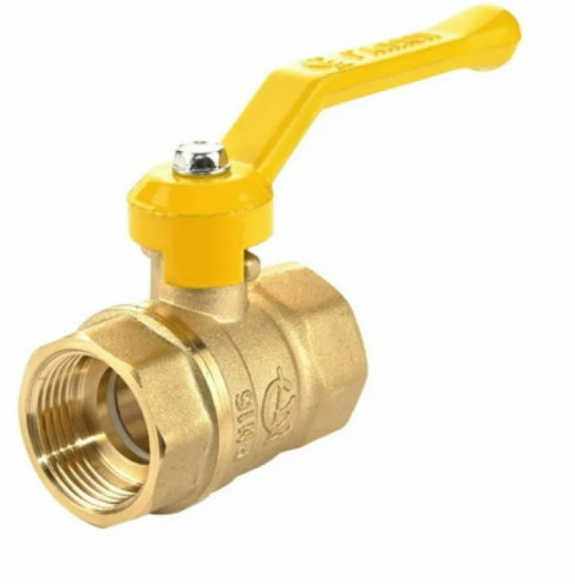 Кран шаровой для ГАЗА   3/4" ВР/ВР ручка-рычаг VALFEX НИКЕЛЬ