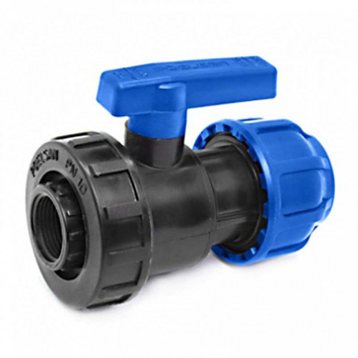 Кран шаровый муфта вн./рез ПНД 25х3,4