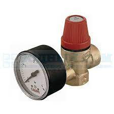 Предохран.клапан мембранный с манометром 1/2", 6,0 АТМ