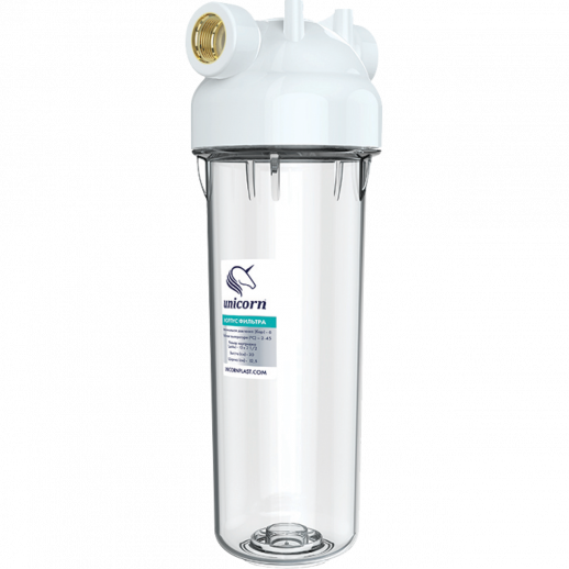 Магистральный фильтр 10 с прозрачным корпусом 3/4 (ключ + крепление) KSBP 34 c Картриджем
