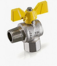 Кран шаровый ГАЗОВЫЙ УГЛОВОЙ 1/2" В/Н Бабочка TIM (DE112L) (18/72)