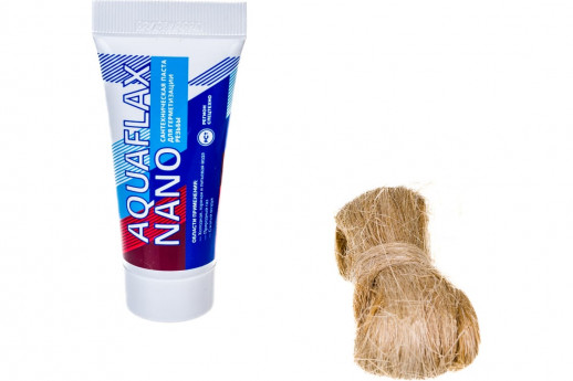 Уплотнит.паста 30 грамм, тюбик+ лен ЕВРО 15 грамм Aguaflax nano