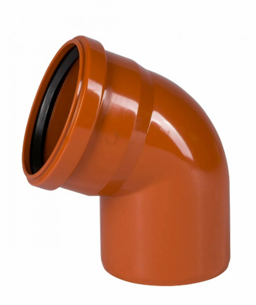 Отвод KGB 110*67 гр. Ger для наружной канализации,  Ostendorf