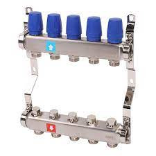 Коллектор из нержавеющей стали в сборе без расходомеров, 5 выходов