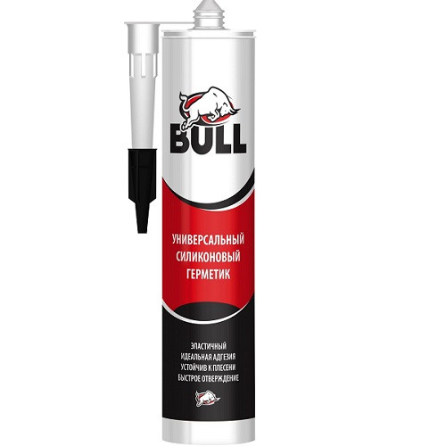 Герметик Акфикс Bull силиконовый универсальный белый 280мл/24