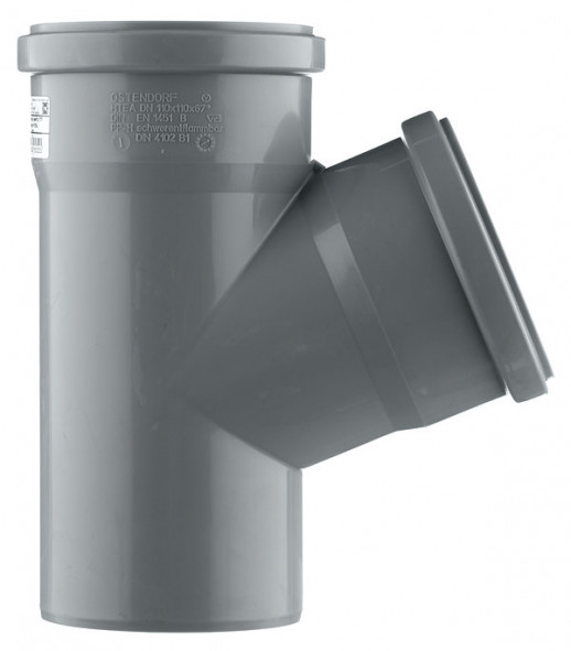 Тройник HTEA 110/110*67 гр. Ger для внутренней канализации, Ostendorf  (10/120)