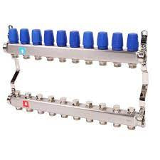 Коллектор из нержавеющей стали в сборе без расходомеров, 10 выходов