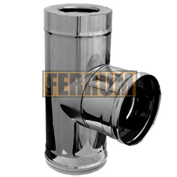 Сэндвич-тройник 90° (430/0,5мм + нерж.) Ф130х200