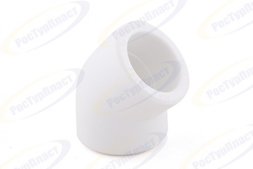 Угольник 45 градусов PPR РТП белый 20