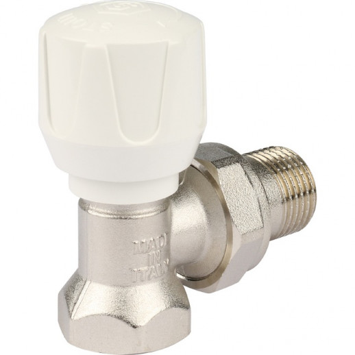 Вентиль ручной терморег., угловой 1/2" STOUT