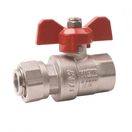 VIEIR Кран шар. прямой с накидной гайкой 3/4" В/В