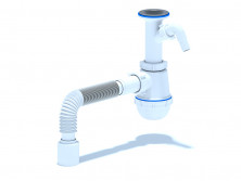 Сифон Ани 1 1/2"*40 Грот с носиком с гофрой 40/50 A2010