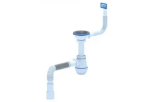 Сифон АНИ Грот 3 1/2"* 40 c гибким круглым переливом мойки и г/т 40x40/50 A0145SA15