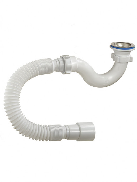 Сифон для душ. поддона ОРИО 1 1/2х40, с гибкой трубой 40-40/50 (S-тип) А-42589