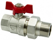 HLV Кран шар.  с американкой прямой вн.-нар. 3/4"