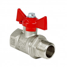 Кран шаровой 1/2 В/Н (бабочка) VALFEX НИКЕЛЬ (96/24)