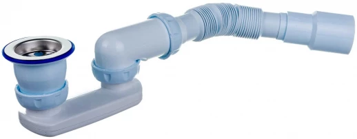 Сифон для душ.поддона с прикруч. выпуском 1"1/2 гофра 40х40/50 G22