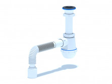 Сифон Ани Грот 1 1/2"*40 с гибкой трубой 40/50