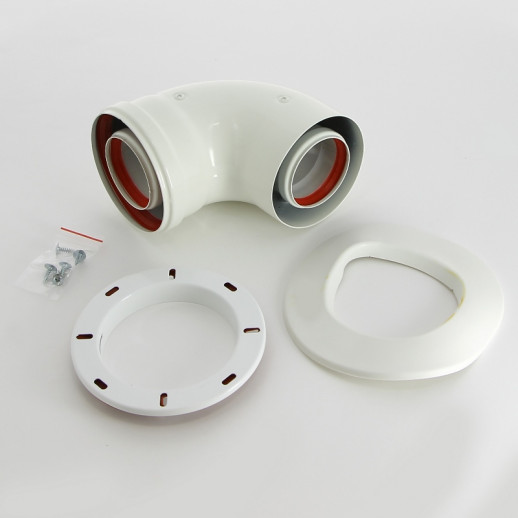 Коаксиальный  отвод 90* для котлов "ECO NOVA/Classic