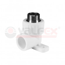 Угол с наруж.резьбой (простое крепление) 20х1/2"(Valfex) СЕРЫЙ