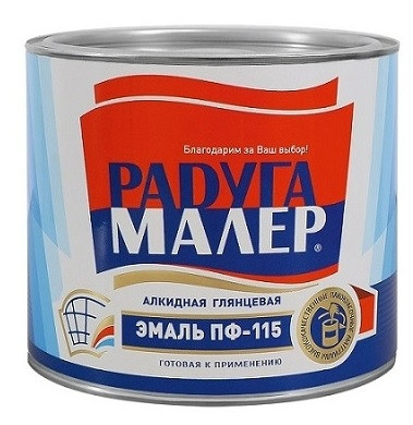 Эмаль Радуга ПФ-115 желтая 1,9кг