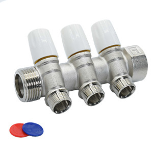 Коллектор с рег. вентилями "Thermofix" (3/4"х1/2"х3 вых.)