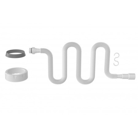 Сифон гофрированный(удлиненный) выпуск 70 мм склипсой выход гибкая труба 1 1/2-Ø42/50 до 1470 мм Y126-1