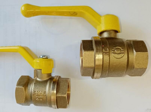 Кран шаровой для ГАЗА   3/4" ВР/ВР ручка-рычаг, латунный VALFEX 11Б27фтМ