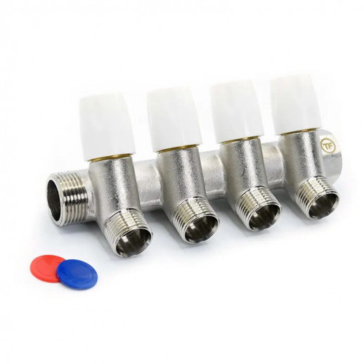 Коллектор с рег. вентилями "Thermofix" (3/4"х1/2"х4 вых.)