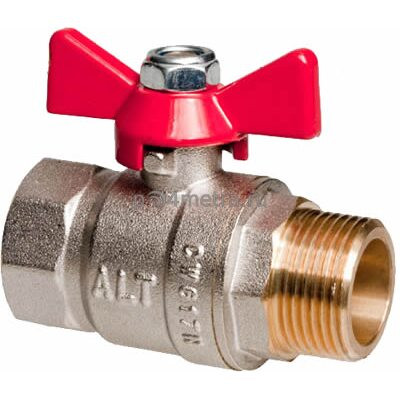ALT-Z 401 Кран шаровой полный проход В-Н бабочка  1/2"