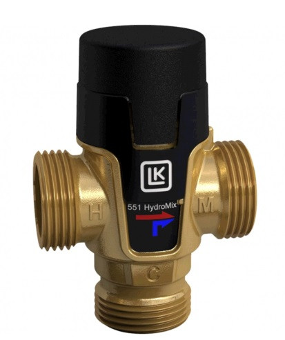 Смесит.клапан Hydromix 1" ННН для ГВС и тепл.пола 35-65*С LK 551