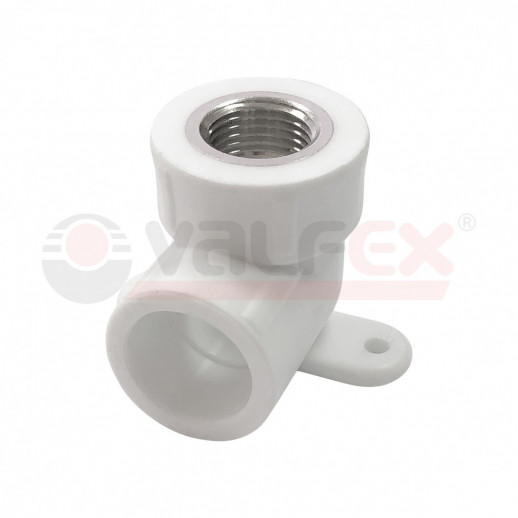 Угол с наружной резьбой (простое крепление) 25х1/2" (80/20) (Valfex) БЕЛЫЙ