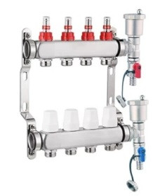Коллекторный блок 1" х 3/4" на 4 выходов с расх-ми с конц. элем. QS-2801 QS-1844