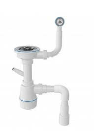 Сифон гофрированный неразборный до 750 мм,выпуск 64 мм, сталь 430,дл. винта 65 мм,выход гибка Y120-9