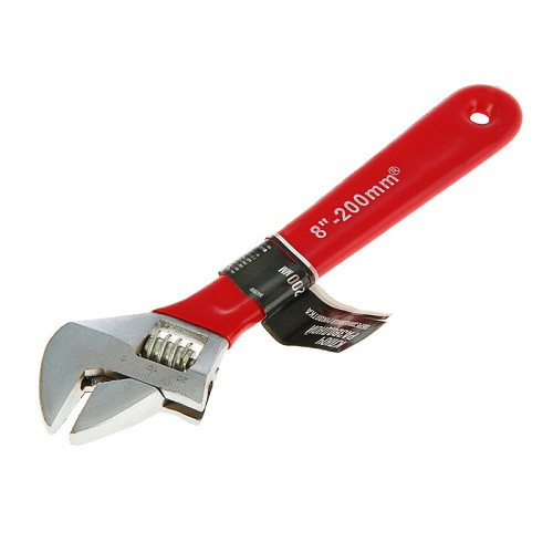 Ключ разводной LOM, обрезиненная рукоятка, 200 мм