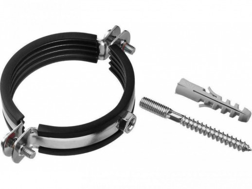 Хомут метал. с рез. упл. 1 1/4" (38-43) (шпилька М8 и дюбель)(110шт)