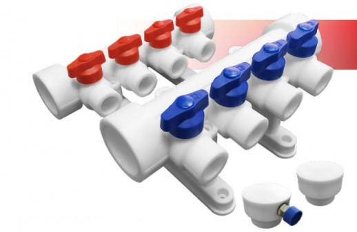 Коллекторная группа 32х20 на 6 выходов (2/1) (Valfex) БЕЛАЯ