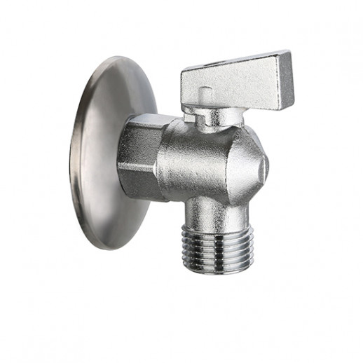 VIEIR Кран угловой шаровый DN 15*15 мат.Хром.(80/20)