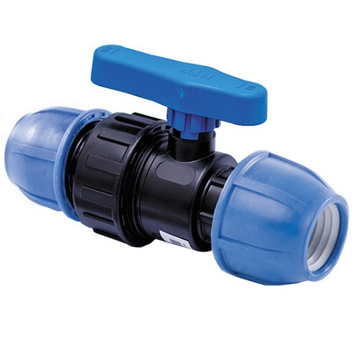 Кран шаровой компрессионный ПНД РТП PN10 d20