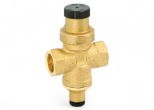UNIFITT Редуктор давления 3/4"В 1-4 бар PN15 COMPACT с отверстием под радиальный манометр 1/4 ЛАТУНЬ