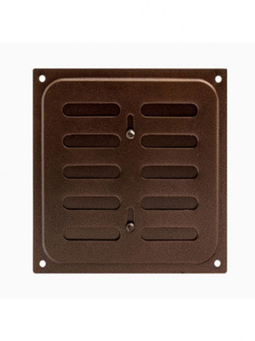 Решетка вентиляционная с заслонкой 160*160 медь