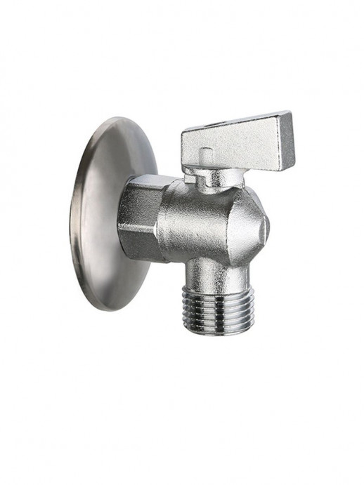 TIM Кран шар. для с/т приборов угловой 1/2"х1/2" Н/Н МАТОВЫЙ 1/60 BL5811A