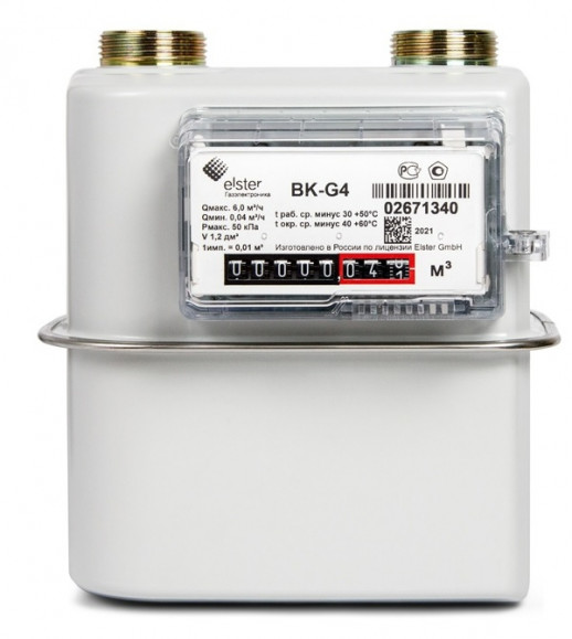 Счетчик газа BK-G 4 T левый (Elster)