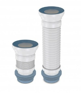 Гибкая армир. труба для унитаза, 350мм,стопорное кольцо интегрировано в корпус G701-3